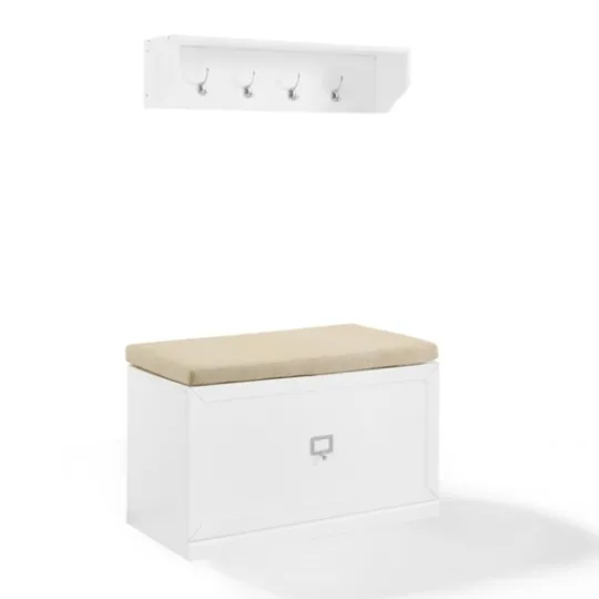 Kirkland's Home Halie Modern Upholstered 2-Pc. Hall Tree Set- Entryway Furniture