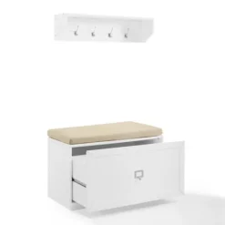 Kirkland's Home Halie Modern Upholstered 2-Pc. Hall Tree Set- Entryway Furniture