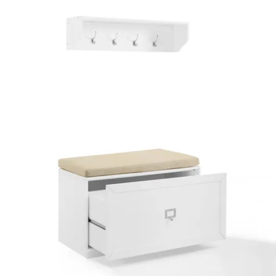 Kirkland's Home Halie Modern Upholstered 2-Pc. Hall Tree Set- Entryway Furniture