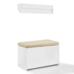 Kirkland's Home Halie Modern Upholstered 2-Pc. Hall Tree Set- Entryway Furniture