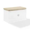 Kirkland's Home Halie Modern Upholstered Storage Bench- Entryway Furniture