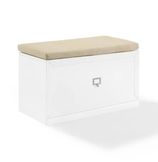 Kirkland's Home Halie Modern Upholstered Storage Bench- Entryway Furniture