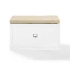 Kirkland's Home Halie Modern Upholstered Storage Bench- Entryway Furniture