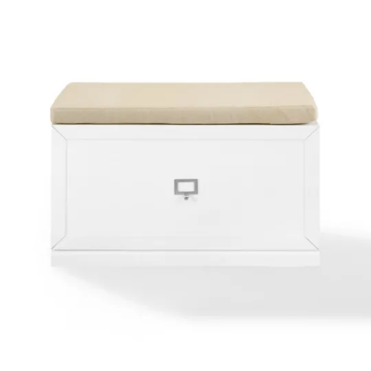 Kirkland's Home Halie Modern Upholstered Storage Bench- Entryway Furniture