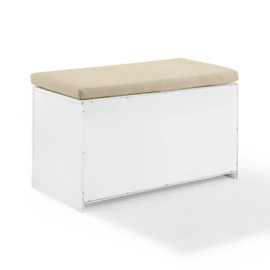 Kirkland's Home Halie Modern Upholstered Storage Bench- Entryway Furniture