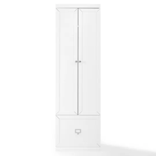 Kirkland's Home Halie White Wood 2-Door Pantry Closet- Cabinets & Sideboards