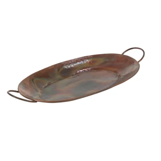 Kirkland's Home Hammered Copper 3-Pc. Iridescent Tray Set- Decorative Trays