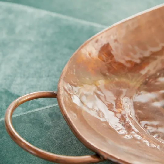 Kirkland's Home Hammered Copper 3-Pc. Iridescent Tray Set- Decorative Trays