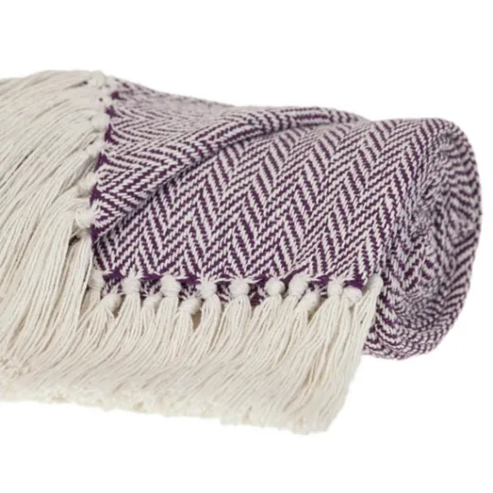 Kirkland's Home Hand Loomed Herringbone Throw- Blankets & Throws