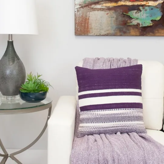 Kirkland's Home Hand Loomed Herringbone Throw- Blankets & Throws
