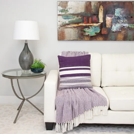 Kirkland's Home Hand Loomed Herringbone Throw- Blankets & Throws