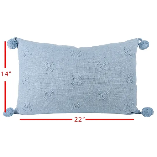 Kirkland's Home Hand Stitched Floral Lumbar Pillow- Pillows