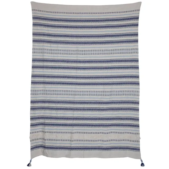 Kirkland's Home Hand Woven Striped Throw Blanket- Blankets & Throws
