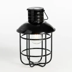 Kirkland's Home Hanging Cage Solar Powered Lantern- Outdoor Lighting
