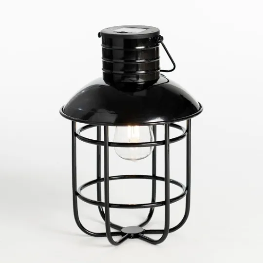 Kirkland's Home Hanging Cage Solar Powered Lantern- Outdoor Lighting