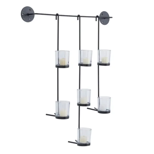 Kirkland's Home Hanging Glass Votive Wall Plaque- Sconces