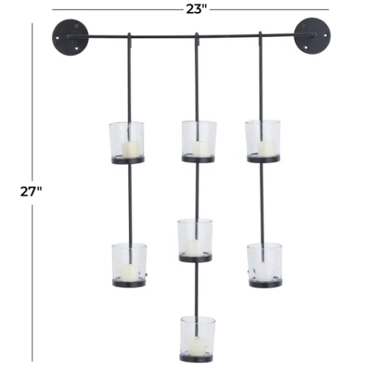 Kirkland's Home Hanging Glass Votive Wall Plaque- Sconces