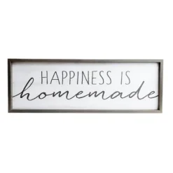 Kirkland's Home Happiness Is Homemade Wood Framed Plaque- Wall Quotes & Signs