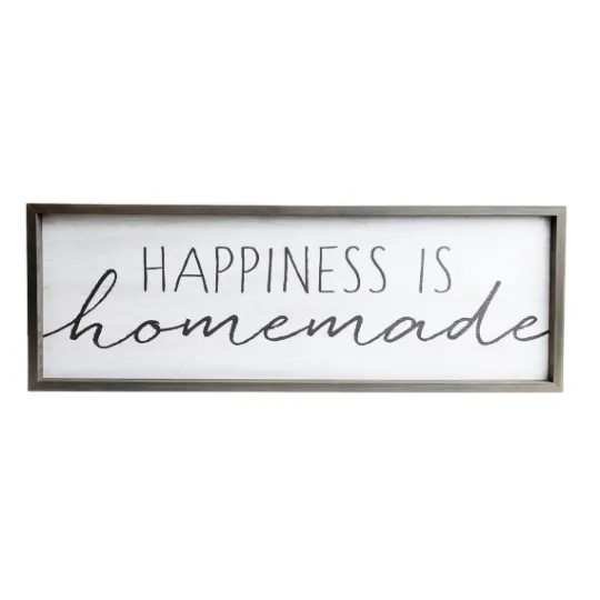 Kirkland's Home Happiness Is Homemade Wood Framed Plaque- Wall Quotes & Signs
