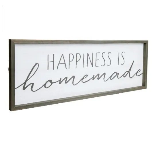 Kirkland's Home Happiness Is Homemade Wood Framed Plaque- Wall Quotes & Signs
