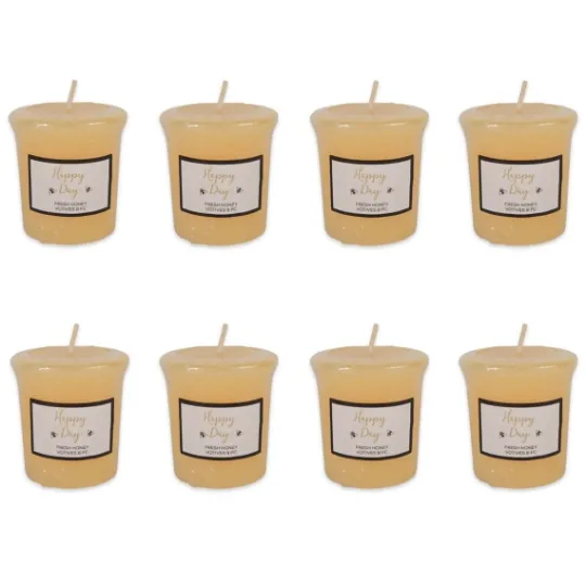 Kirkland's Home Happy Day Honey Votive Candles, Set Of 8- Candles