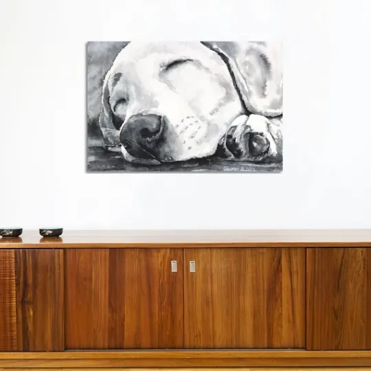 Kirkland's Home Happy Dreams Dog Giclee Canvas Art Print, 40X26- Canvas Art