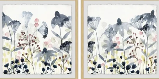 Kirkland's Home Happy Garden Diptych Framed Art Prints, Set Of 2- Framed Art