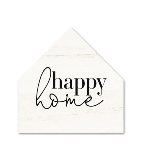 Kirkland's Home Happy Home House Shaped Canvas Art Print- Wall Quotes & Signs