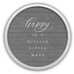 Kirkland's Home Happy In A Million Ways Round Framed Plaque- Wall Quotes & Signs