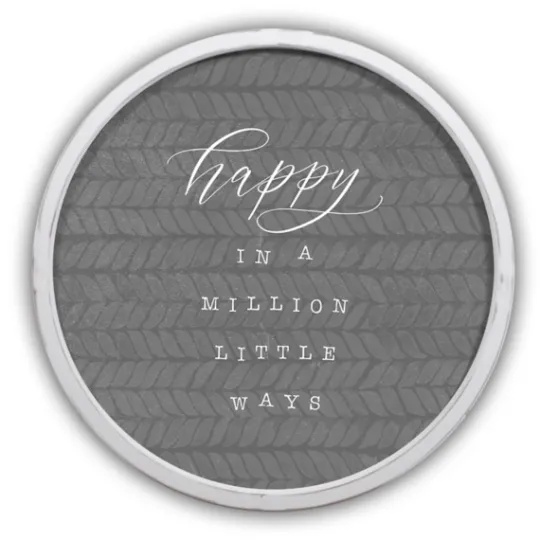 Kirkland's Home Happy In A Million Ways Round Framed Plaque- Wall Quotes & Signs