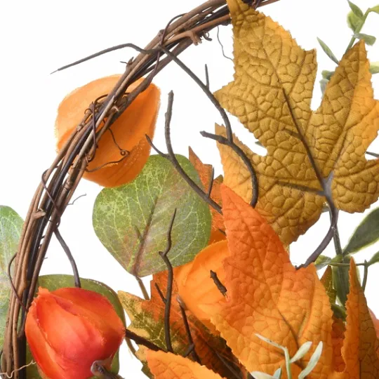 Kirkland's Home Harvest Arrangement In Woven Wall Basket- Arrangements & Greenery