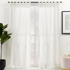 Kirkland's Home Hazel Sheer Braid 2-Pc. Curtain Panel Set, 96 In.- Curtains & Drapes
