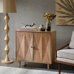 Kirkland's Home Hazelnut Prism Cabinet- Cabinets & Sideboards
