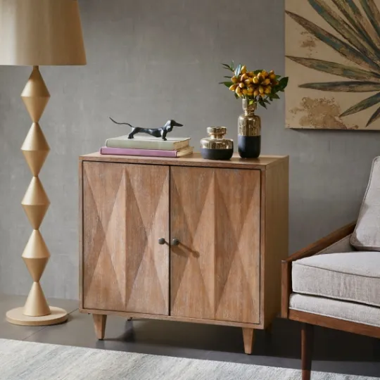 Kirkland's Home Hazelnut Prism Cabinet- Cabinets & Sideboards