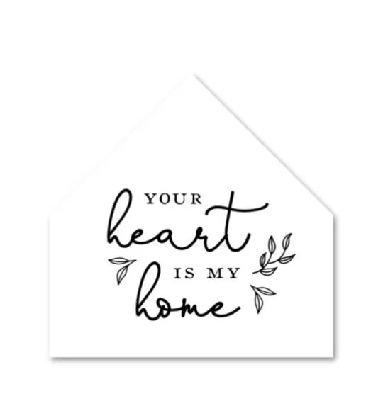Kirkland's Home Heart Is Home House Shaped Canvas Art Print- Wall Quotes & Signs