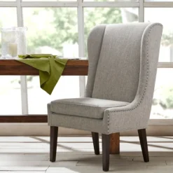 Kirkland's Home Heather High Wingback Dining Chair- Dining Chairs