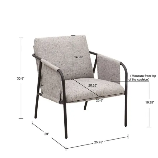 Kirkland's Home Heathered Exposed Frame Accent Chair- Accent Chairs