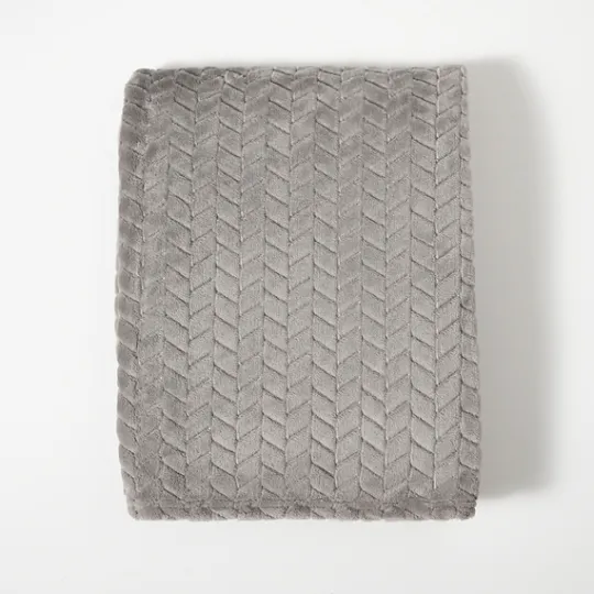 Kirkland's Home Heavenly Herringbone Plush Throw- Blankets & Throws