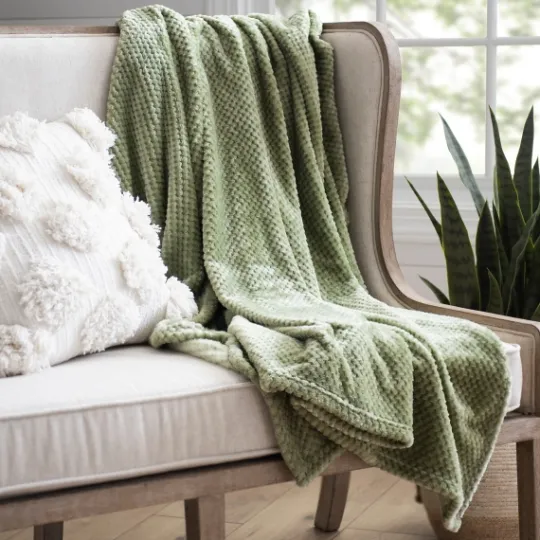 Kirkland's Home Heavenly Plush Bubble Throw- Blankets & Throws