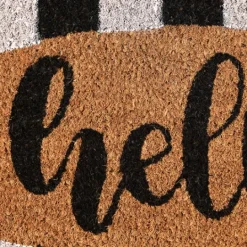 Kirkland's Home Hello Cabana Stripe Coir Doormat- Doormats
