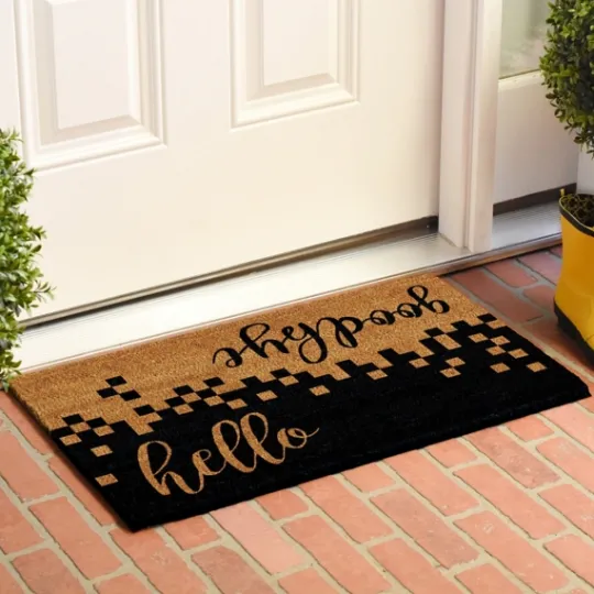 Kirkland's Home Hello Goodbye Upside Down Doormat- Doormats