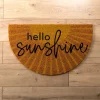 Kirkland's Home Hello Sunshine Arched Doormat- Doormats