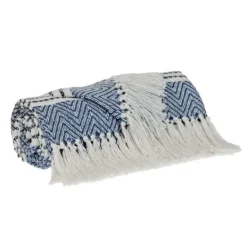 Kirkland's Home Herringbone Multi Striped Throw- Blankets & Throws