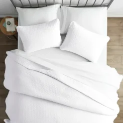 Kirkland's Home Herringbone Quilted 3-Pc. Queen Coverlet Set- Bedspreads & Coverlets