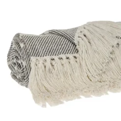 Kirkland's Home Herringbone Striped Throw- Blankets & Throws