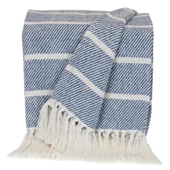 Kirkland's Home Herringbone Striped Throw- Blankets & Throws