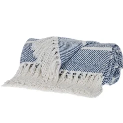 Kirkland's Home Herringbone Striped Throw- Blankets & Throws