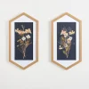 Kirkland's Home Hexagon Floral Framed Art Prints, Set Of 2- Framed Art