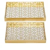 Kirkland's Home Hexagon Large Print 2-Pc. Tray Set- Decorative Trays