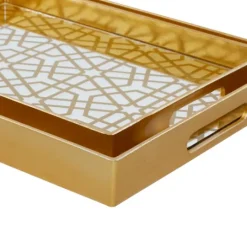 Kirkland's Home Hexagon Large Print 2-Pc. Tray Set- Decorative Trays